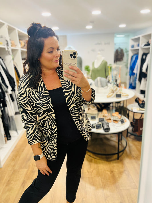 ZEBRA PRINT BLAZER