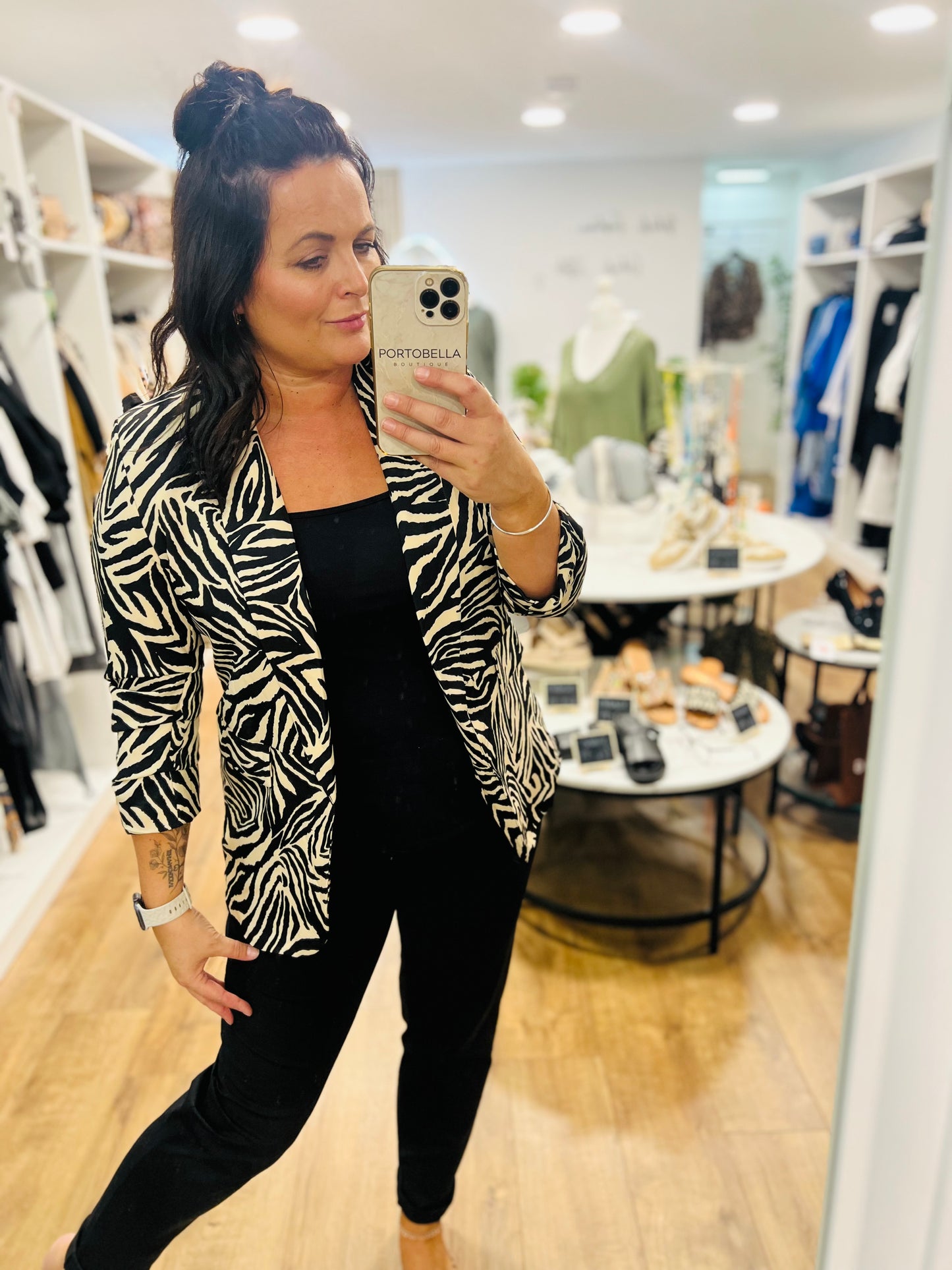 ZEBRA PRINT BLAZER